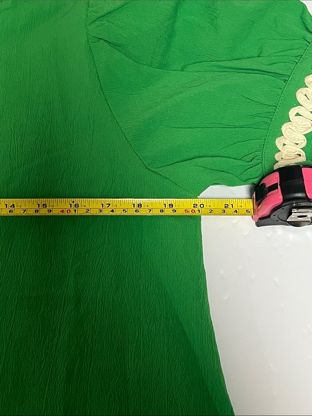 NWT Jodifl Blouse Large Short Sleeve Green New with Tags! Super Cute! - Picture 12 of 13